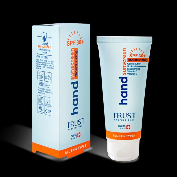 کرم تخصصی دست ضد آفتاب و آبرسان SPF30 بیرنگ تراست ۶۰ میل — محافظت و آبرسانی پوست دست