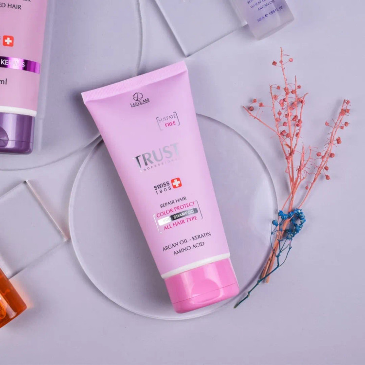 شامپو تخصصی تثبیت رنگ و ترمیم مو تراست ۲۰۰ میل — تثبیت رنگ و ترمیمکننده موها