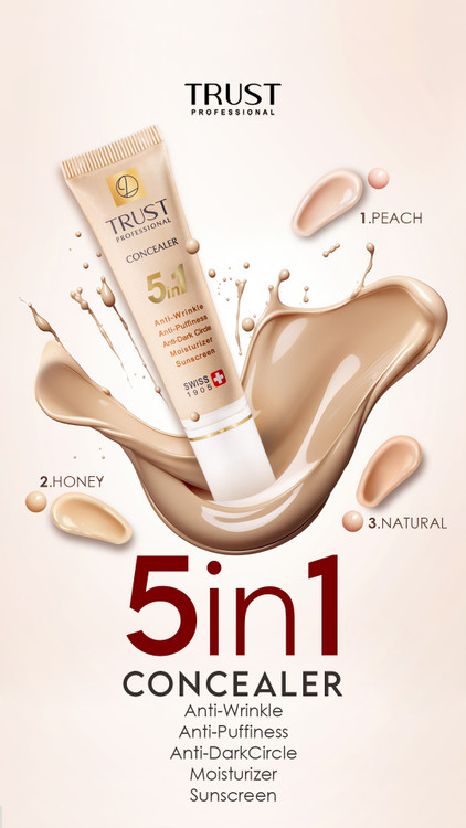 کانسیلر تراست هانی بژ شماره ۲ تراست ۱۵ میل — پوششدهنده طبیعی و یکنواخت پوست