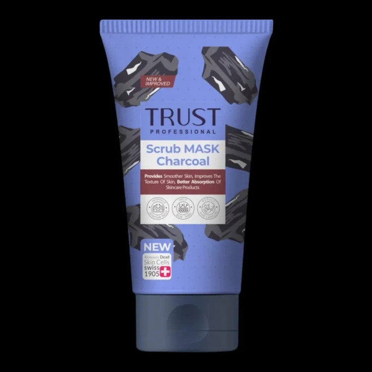 ماسک اسکراب ذغال تراست ۱۵۰ میل — پاککننده عمقی و لایهبردار پوست