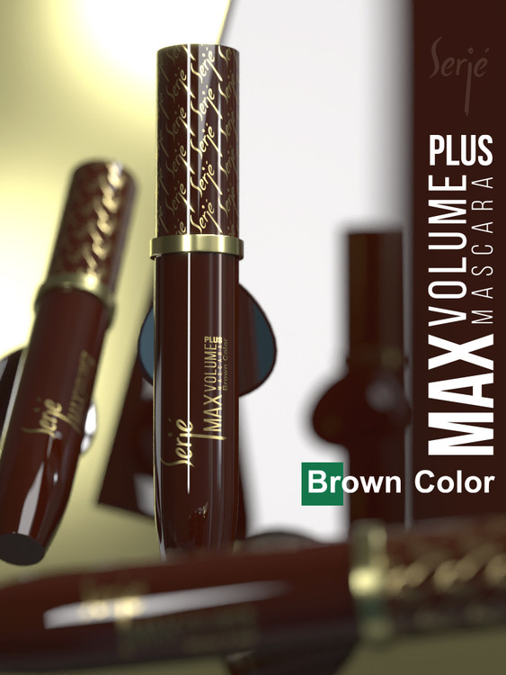 ریمل حجمدهنده قهوه ای سرژه ۱۵ میل — افزایش حجم و تقویت مژهها، ماندگاری طولانی